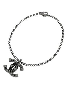 Chanel CC Logo Bracelet Silver Plated